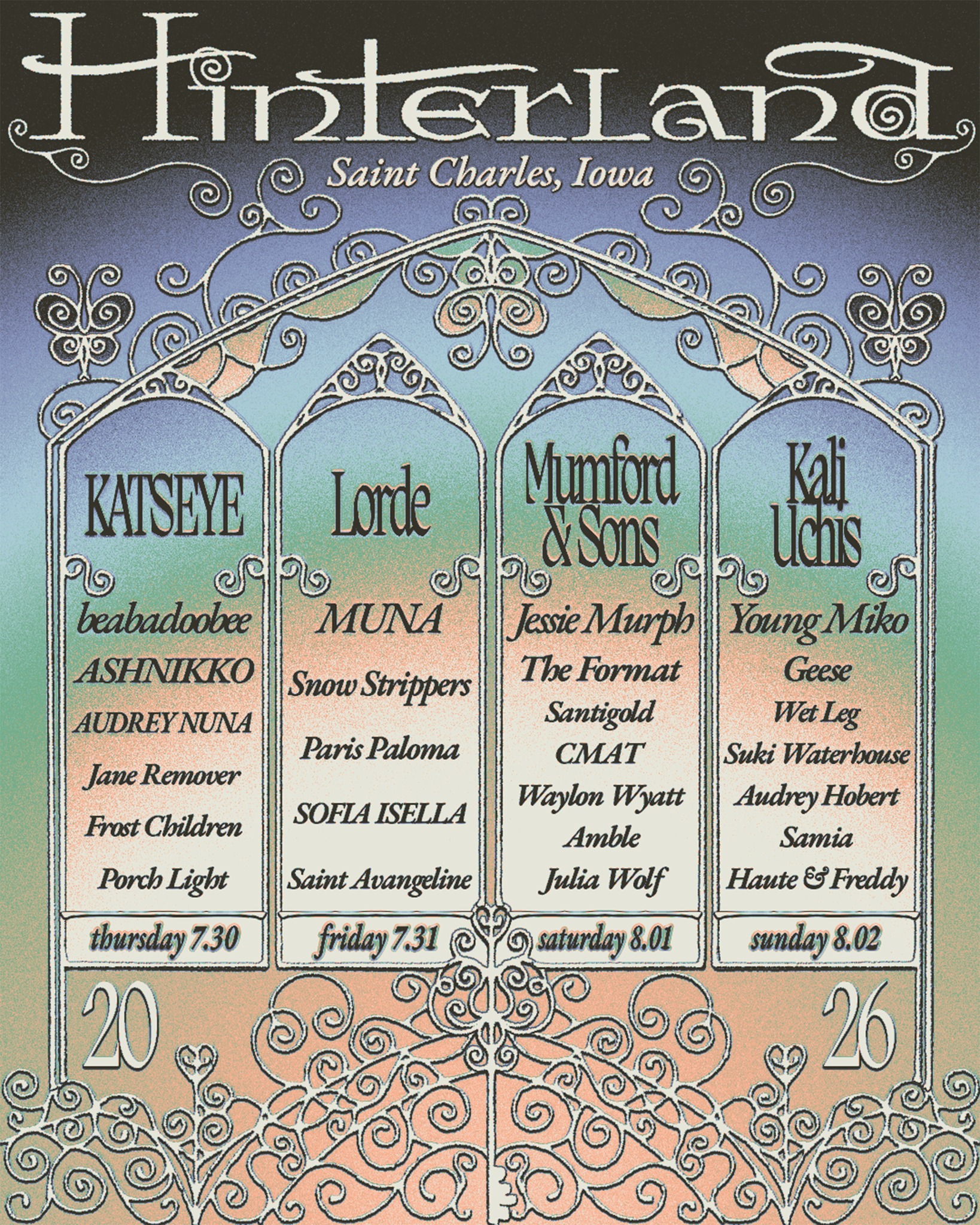 The Format Hinterland Music Festival Tour Poster 2026